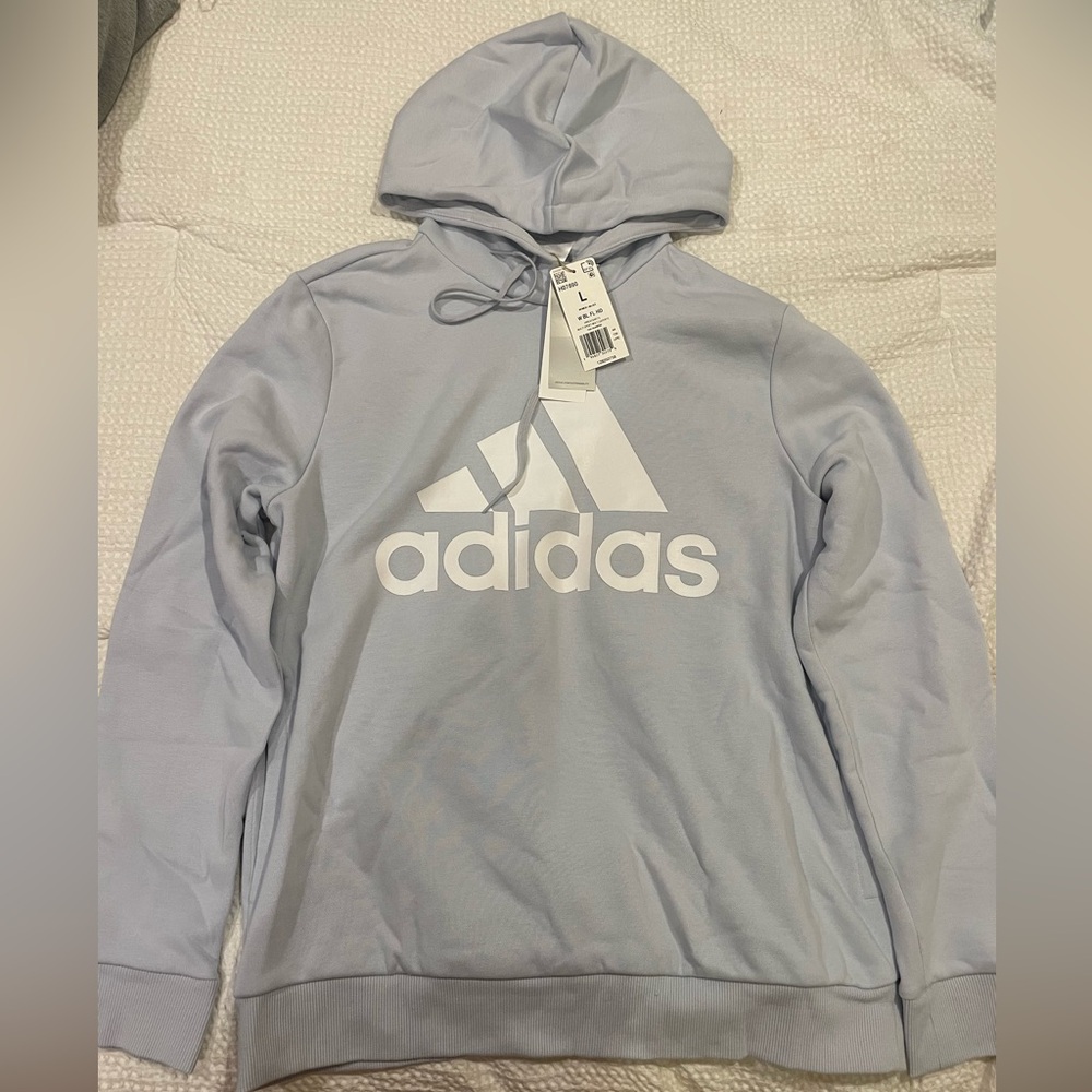 Adidas light blue hoodie. new with tags